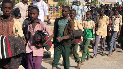 Some of the schoolchildren that were abducted from their schools by bandits in Nigeria (FR24)