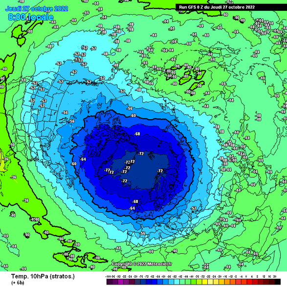 Aktualna temperatura w stratosferze