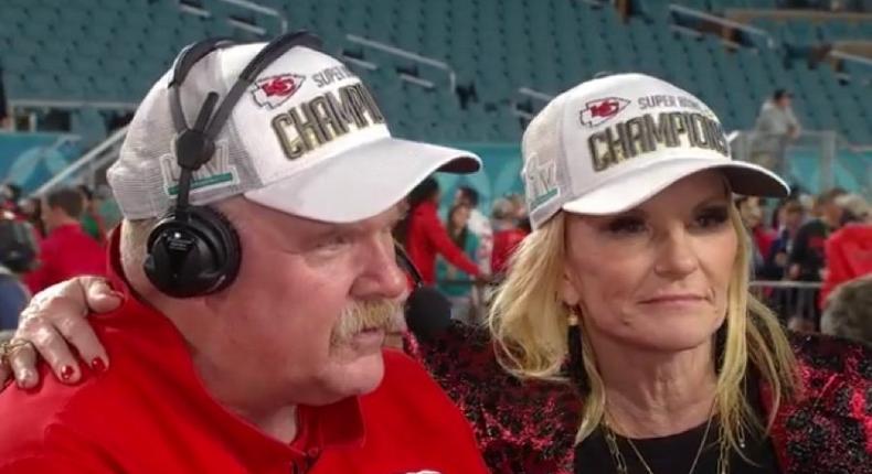 Andy Reid and his wife, Tammy Reid.