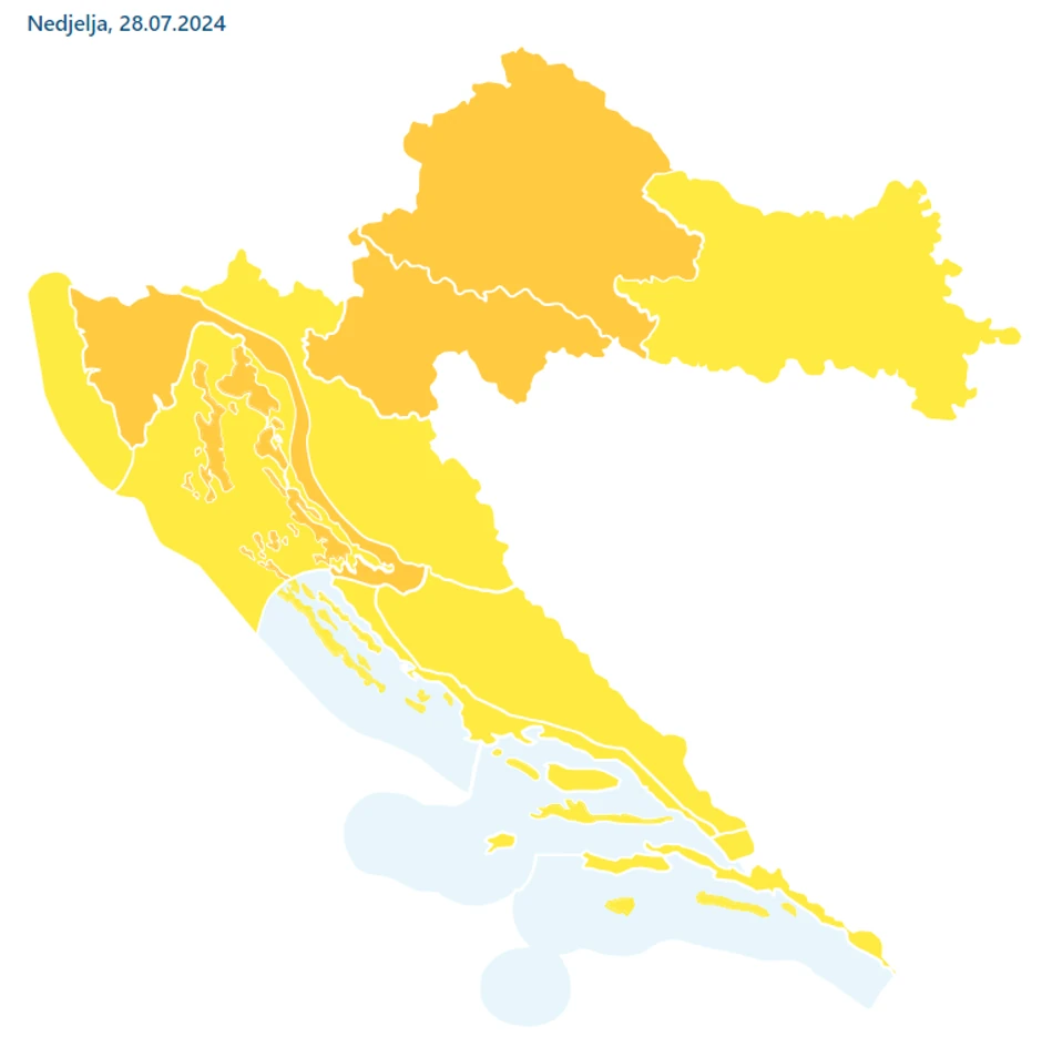 Meteoalarm za Hrvatsku
