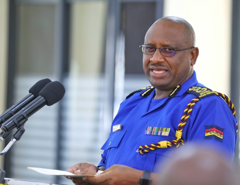 Inspector General of Police Japheth Koome speaking during a past media briefing