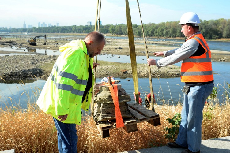 Miejsce pracy archeologów na 517 km Wisły