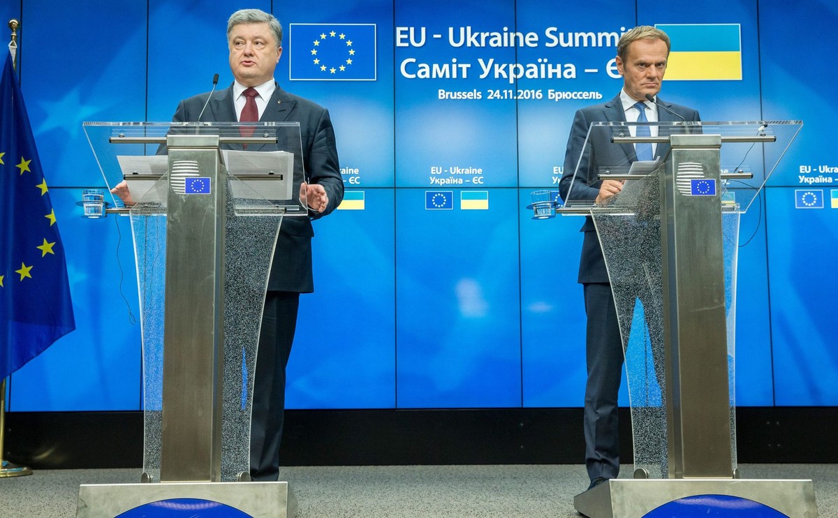 Donald Tusk i Petro Poroszenko