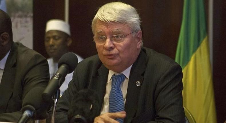 U.N. head of peacekeeping operations Herve Ladsous speaks at a news conference in Bamako October 7, 2014. REUTERS/Joe Penney