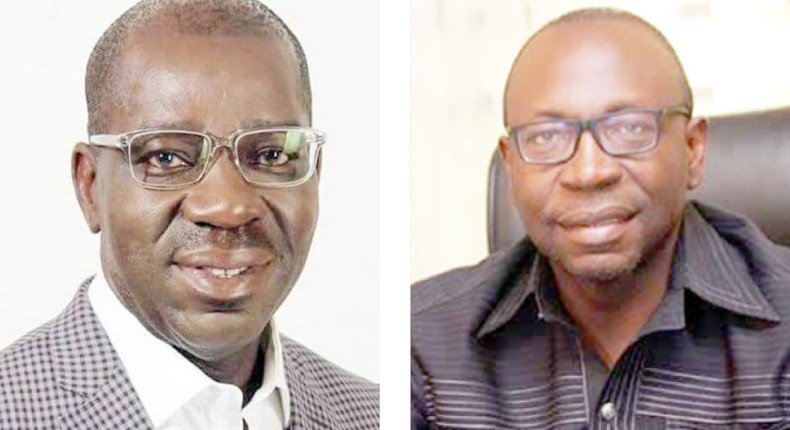 Governor Godwin Obaseki (left) and Osagie Ize-Iyamu (right) are the two main candidates contesting the September 19 election [Daily Trust]