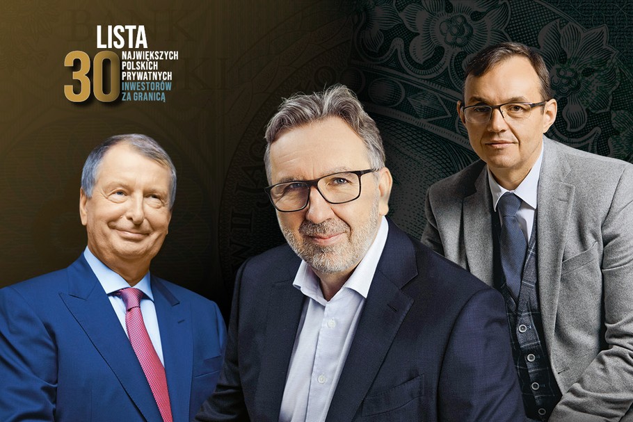 Lista 30 Największych Polskich Prywatnych Inwestorów za Granicą. Od lewej: Jerzy Starak, Michał Sołowow, Piotr Krupa.