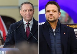 Pączki kontra drożdżówki. Trzaskowski i Nawrocki ruszyli do walki o głosy