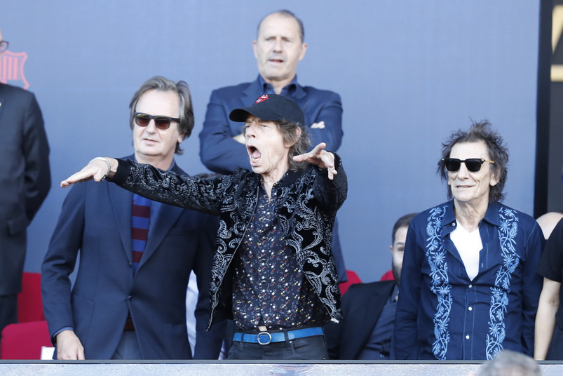 Mick Jagger szalał na meczu Barcelony