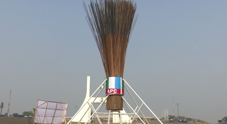 Giant broom at Abuja city gate