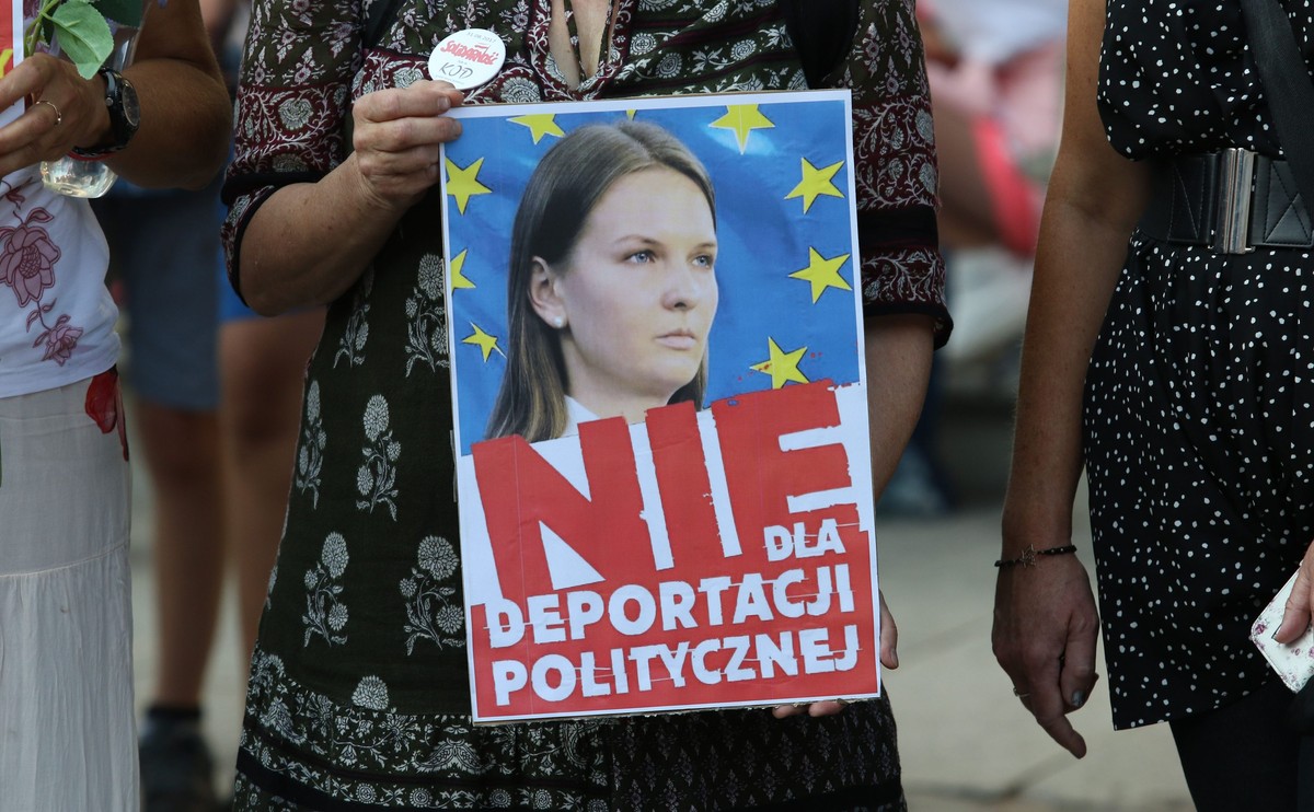 Protest przeciwko deportacji Ludmyły Kozłowskiej