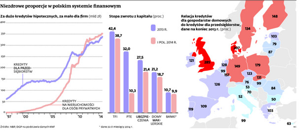 Niezdrowe proporcje w polskim systemie finansowym