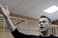 FILE PHOTO: Russian opposition leader Navalny attends hearing after being detained at protest agains