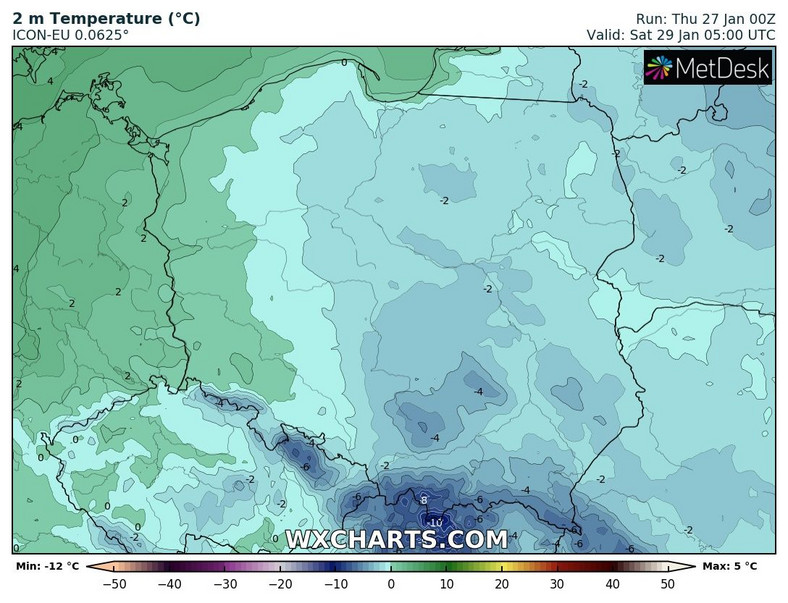 W wielu regionach chwyci mróz