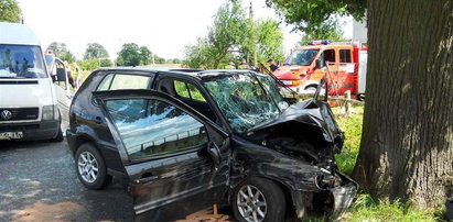 Tragedia na drodze. Auto roztrzaskało się na drzewie