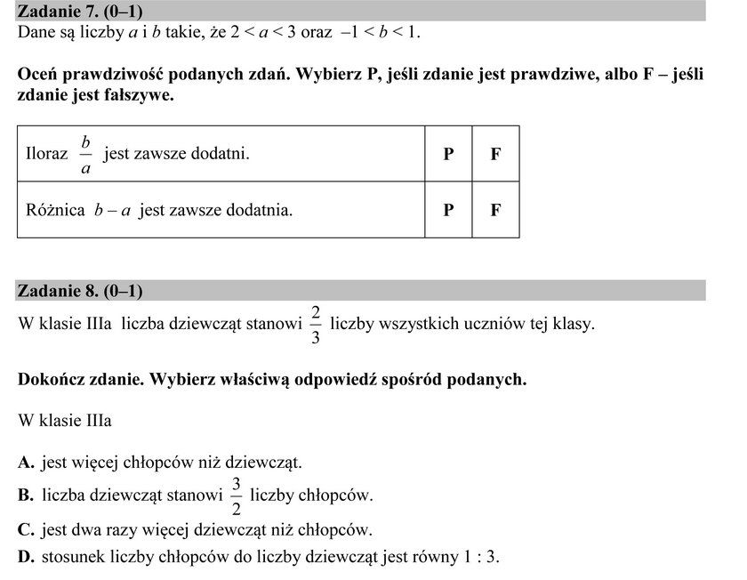 Egzamin gimnazjalny 2016: matematyka pytania i odpowiedzi 