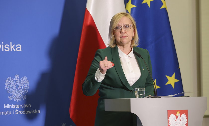 Minister klimatu i środowiska Anna Moskwa uspokajała na konferencji prasowej w związku z odcięciem Polski od dostaw gazu z Rosji.