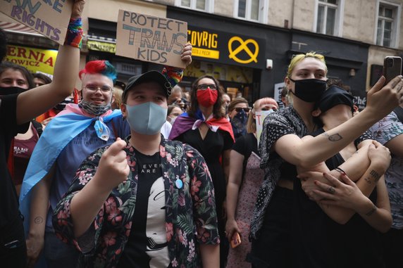 Demonstracja w obronie osób LGBT w Poznaniu