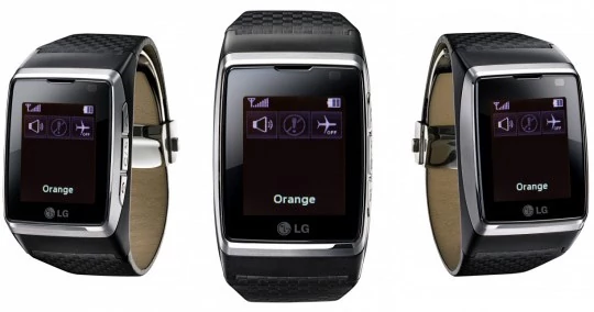 OLG GD910 Watch Phone - komórka w zegarku, która w 2009 roku okazała sie klapą. Wtedy rynek nie był na coś takiego gotowy, ale LG może rozważyć powtórkę już w przyszłym roku