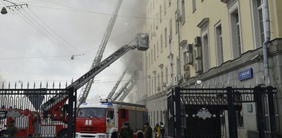 Wielki pożar w ministerstwie obrony