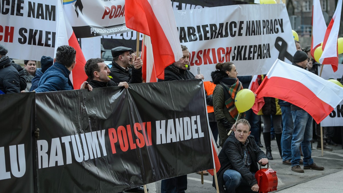 protest handlowców