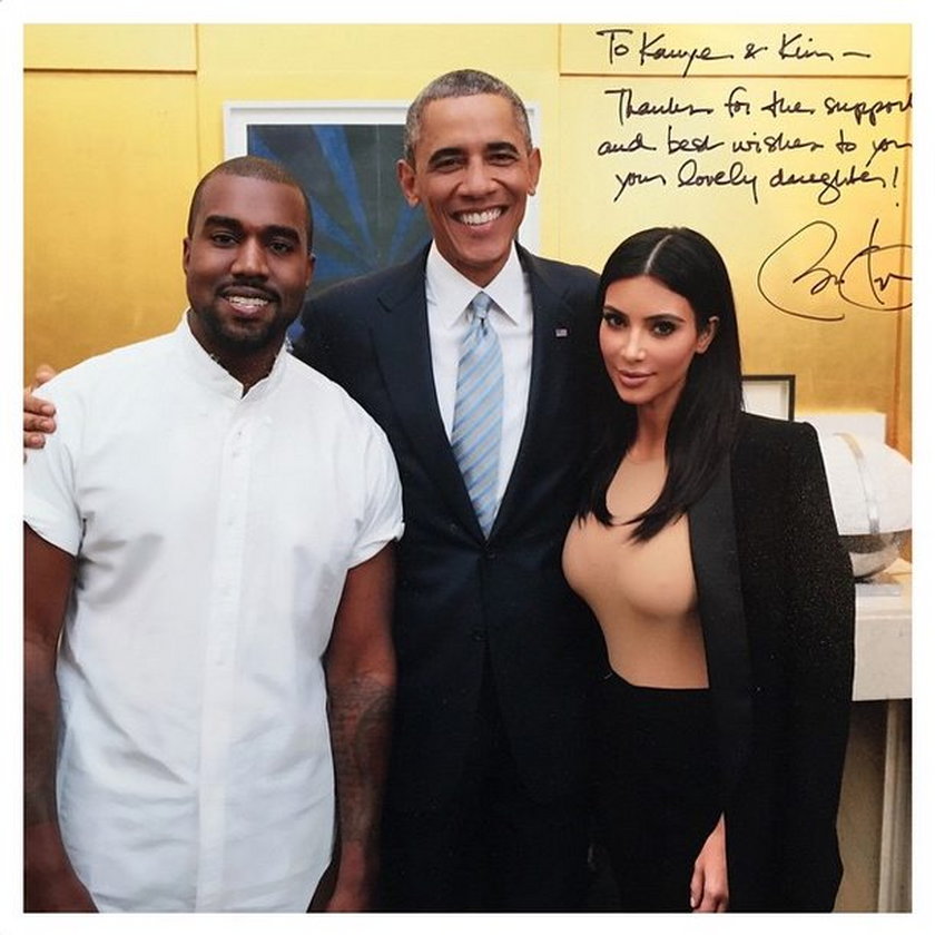 Kim Kardashian, Kanye West, Barack Obama
