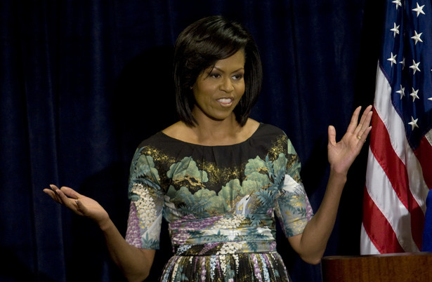 Pierwsza dama namawia do ruchu. Na razie mało skutecznie. Michelle Obama. Fot. Andrew Harrer/Bloomberg