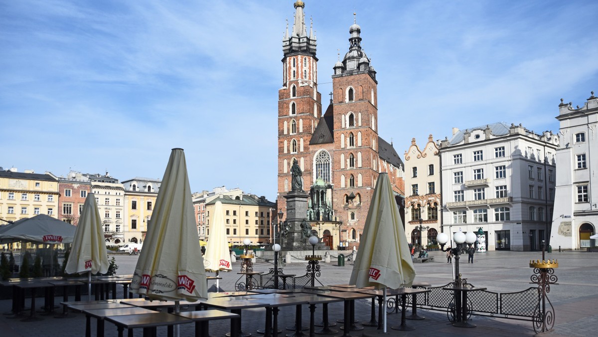 17.03.2020 Krakow. Opuszczone przez turystow Stare Miasto i Kazimierz