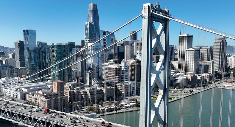 The San Francisco skyline.Justin Sullivan/Getty Images