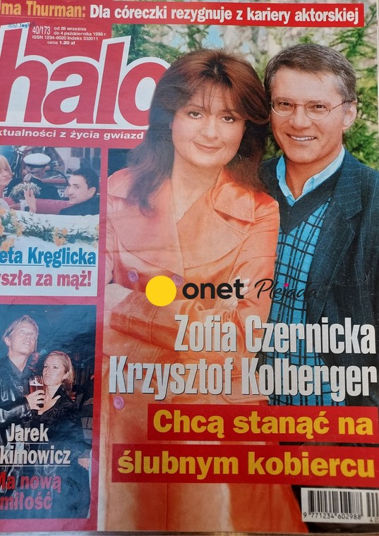 Zofia Czernicka i Krzysztof Kolberger na okładce "Halo", 1998 r.