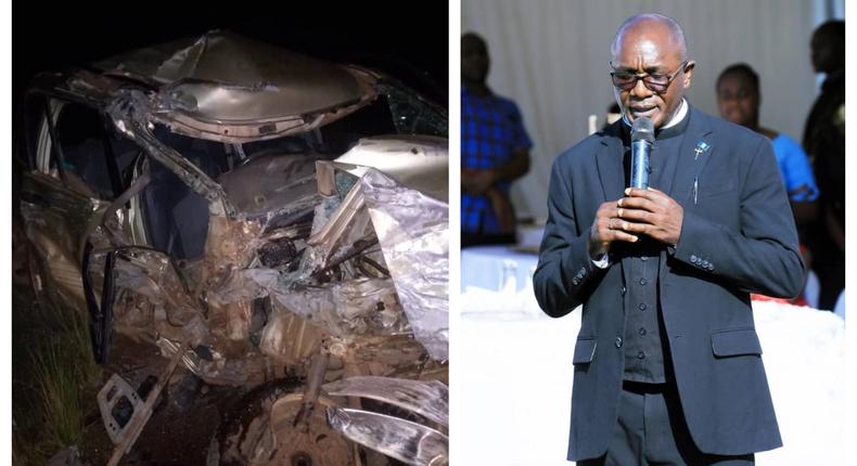 Rev Fr Yawe Mudduse Lawrence was killed in the car crash last night