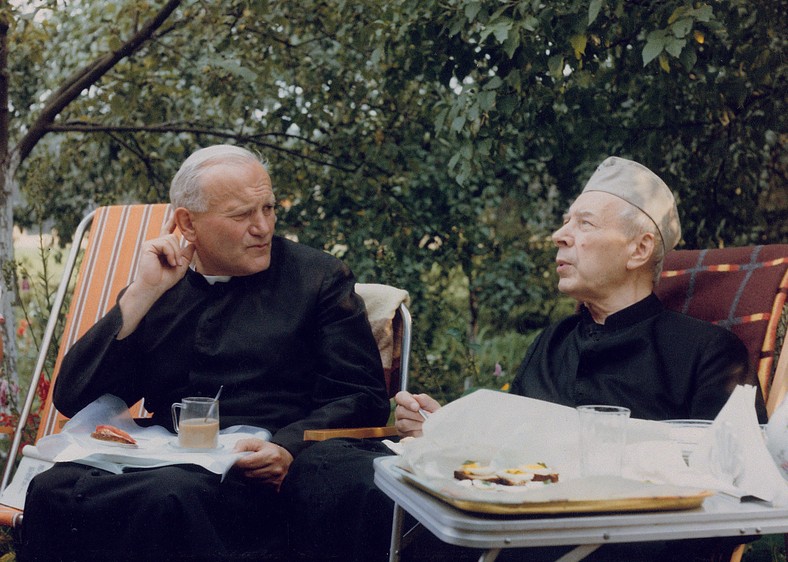 Kardynał Stefan Wyszyński i Karol Wojtyła 