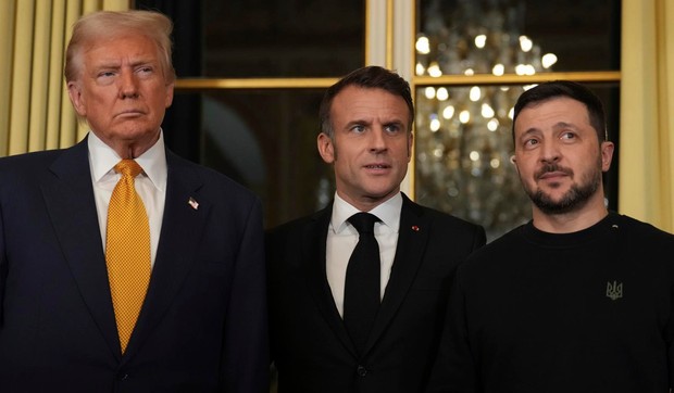 Donald Tramp, Emanuel Makron i Volodimir Zelenski