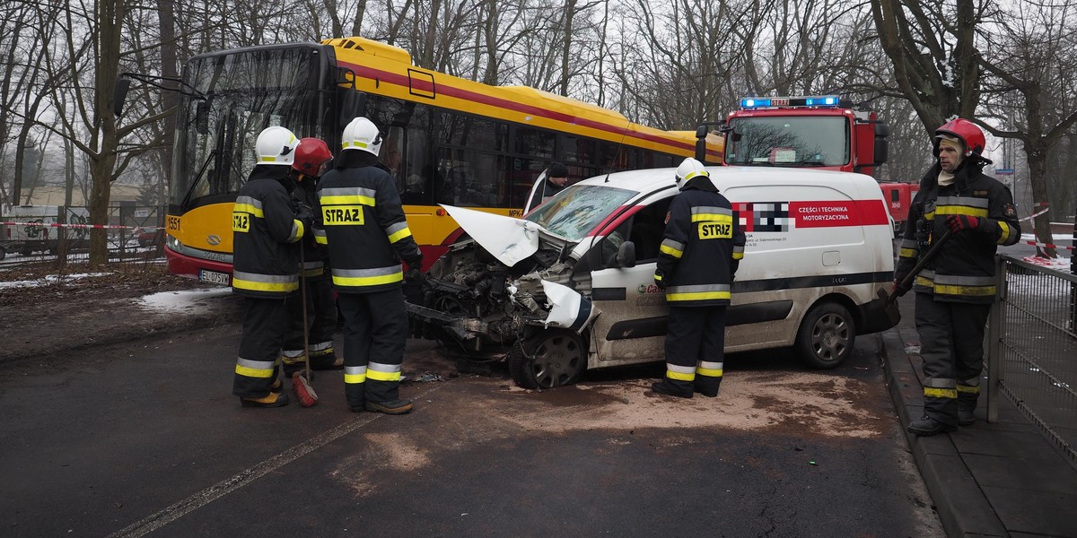 Wypadek przy Okólnej w Łodzi 