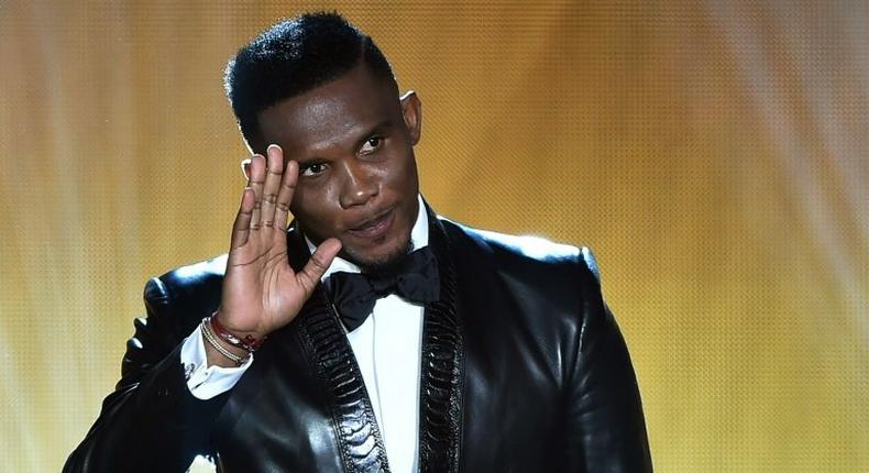 Samuel Eto'o at the 2015 FIFA Ballon d'Or award in Zurich on January 11, 2016