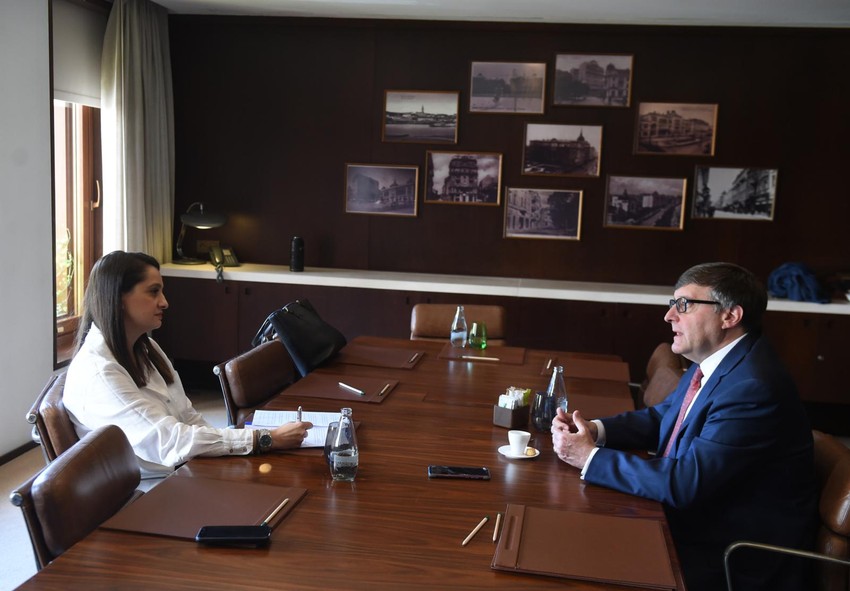 Metju Palmer u razgovoru sa novinarkom "Blica"