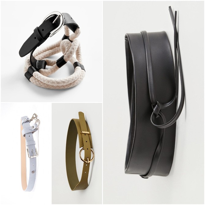 Pojasevi: "Zara", "Ps. Fashion", "Mango", "Mango"