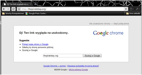 Poniedziałek wieczór - okno mojej przeglądarki Chrome. Huston mamy problem! Zbyt wielu chętnych, awaria serwerów, lub... czyżby szwedzki sąd był tak ekspresowy?