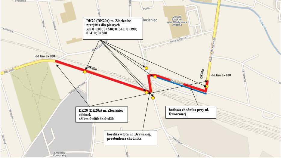 W pobliżu przejazdu kolejowego w Złocieńcu będzie przebudowa infrastruktury drogowej