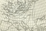 Mapa pogody Europy, 10 grudnia 1887