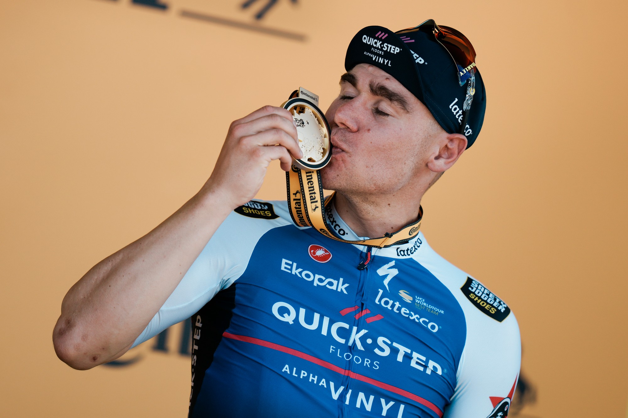 Holandský cyklista Fabio Jakobsen z tímu QuickStep Alpha Vinyl.