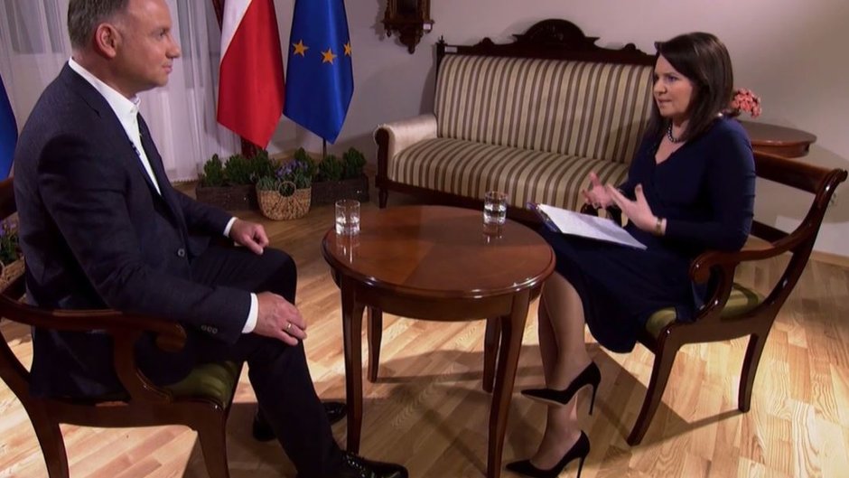 Andrzej Duda i Danuta Holecka w TVP