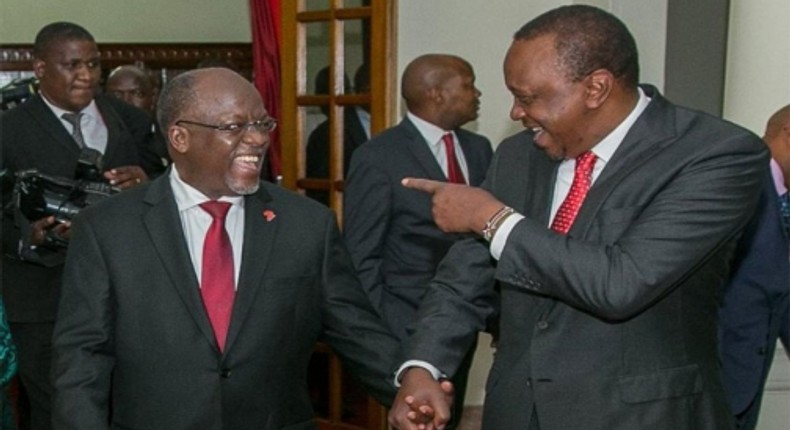 John Pombe Magufuli and Uhuru Kenyatta