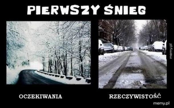 Najlepsze memy o pierwszym śniegu