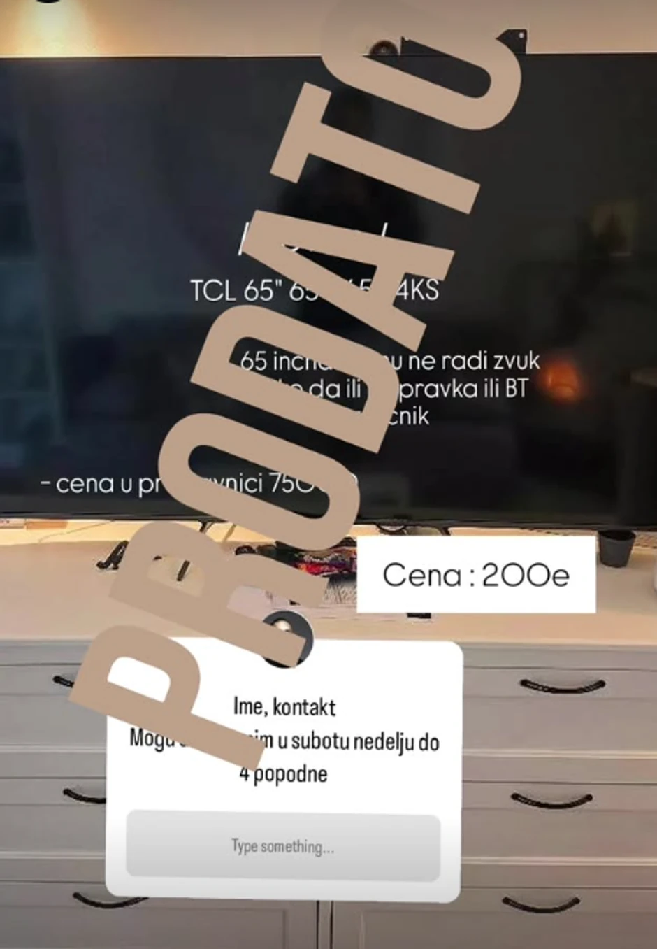 Slaven Došlo prodaje stvari