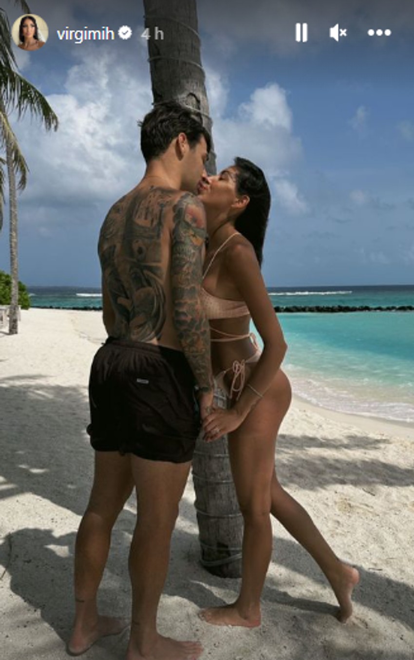 Virdžinija sa mužem na Maldivima