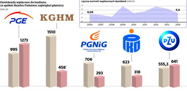 Najhojniejszym donatorem państwa będzie PGE. Wypłaci 1,3 mld zł
