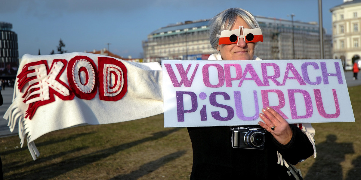 Manifestacja KOD w Warszawie