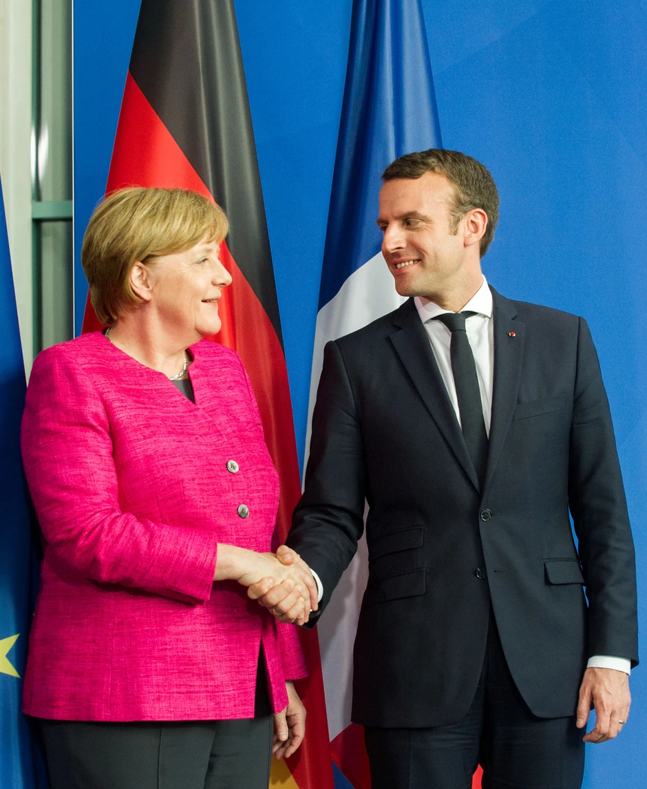 Makron sa Angelom Merkel 2017. godine