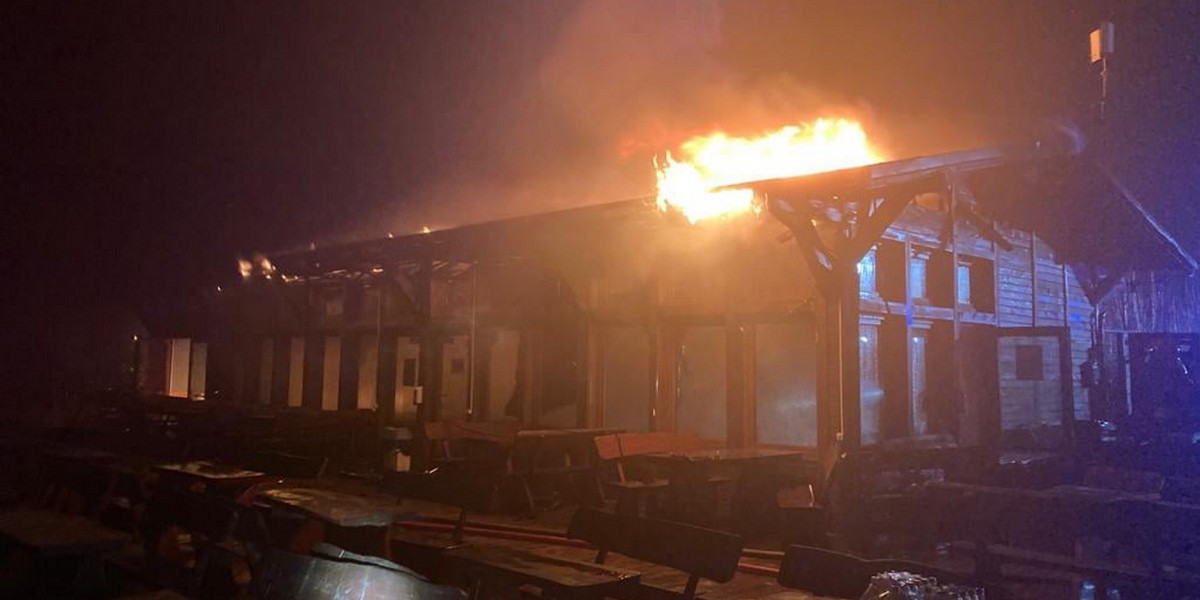 Pożar restauracji w gdańskim Jelitkowie. 
