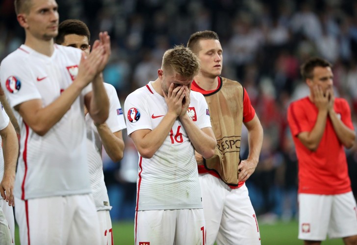 Polscy piłkarze po meczu z Portugalią